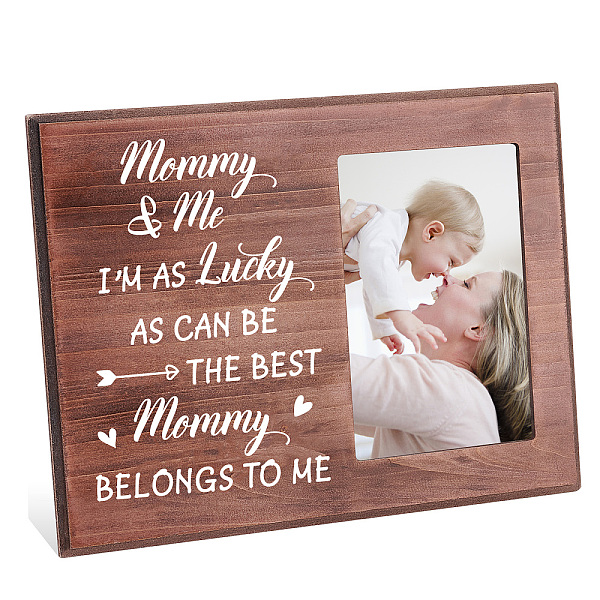 

PandaHall MDF Wood Photo Frames, for Tabletop Display Photo Frame, Rectangle, Word, 195x255x12mm Wood Word