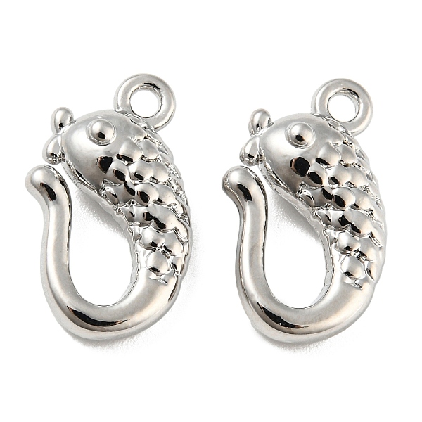 

PandaHall Rack Plating Alloy Pendants, Cadmium Free & Nickel Free & Lead Free, Fish, Platinum, 18x10.5x5mm, Hole: 1.6mm Alloy Fish Silver