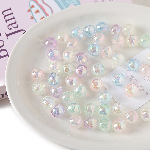

PandaHall Opaque Acrylic Beads, Faceted, Round, Mixed Color, 15.8x14.5mm, Hole: 7mm Acrylic Round Multicolor