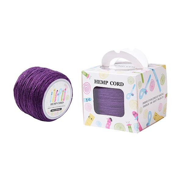 

PandaHall Colored Jute Cord, Jute String, Jute Twine, for Jewelry Making, Purple, 2mm, 109.36yards/roll(100m/roll) Jute Purple