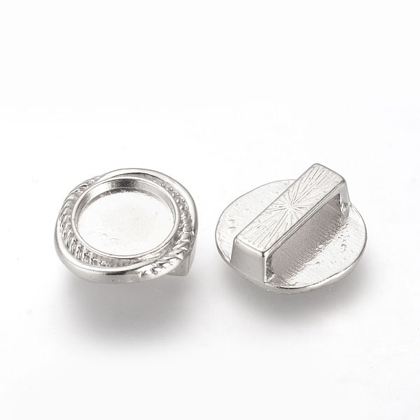 

PandaHall Tibetan Style Alloy Slide Charms Cabochon Settings, Cadmium Free & Lead Free & Nickel Free, Flat Round, Antique Silver, Tray: 10mm...