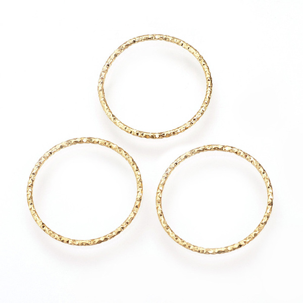 

PandaHall Brass Linking Rings, Soldered, Nickel Free, Real 18K Gold Plated, 18x1mm, Inner Diameter: 16mm Brass Ring