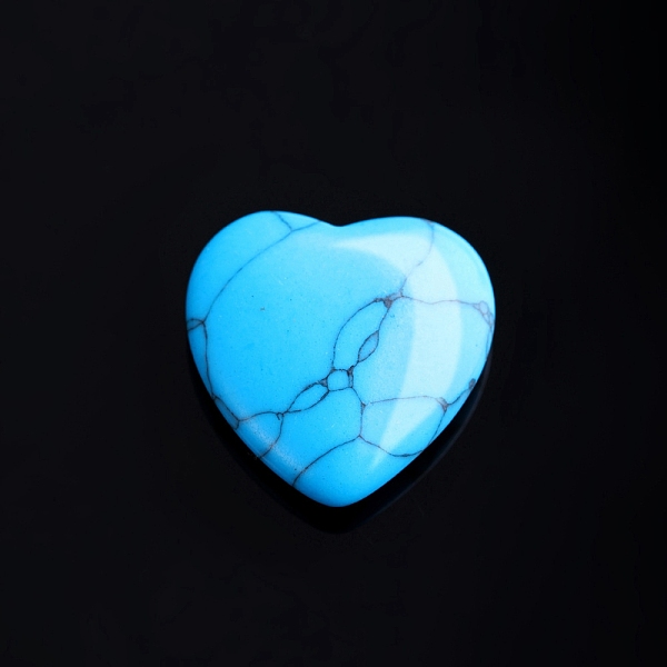

PandaHall Synthetic Turquoise Love Heart Stone, Pocket Palm Stone for Reiki Balancing, Home Display Decorations, 20x20mm Synthetic Turquoise...