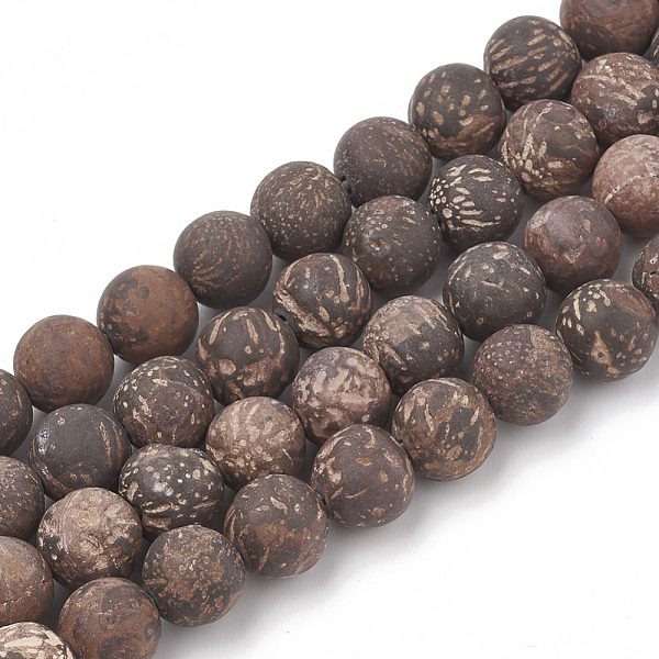 

PandaHall Natural Starburst Jasper Beads Strands, Frosted, Round, 6mm, Hole: 1mm, about 63pcs/strand, 15.5 inch Starburst Jasper Round