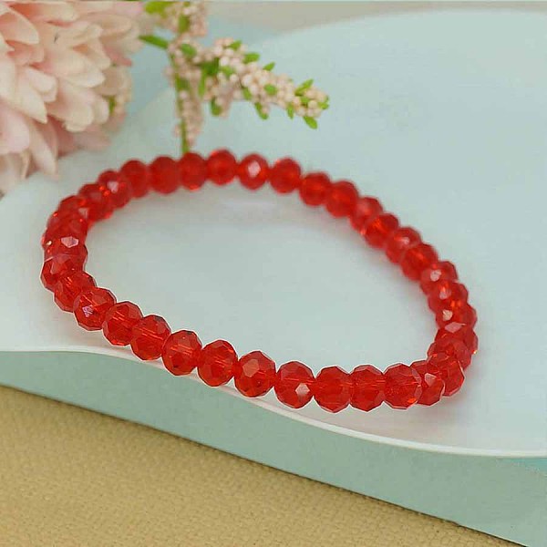 

PandaHall Classic Ethnic Style Faceted Glass Stretch Bracelets for Women Gemstone
