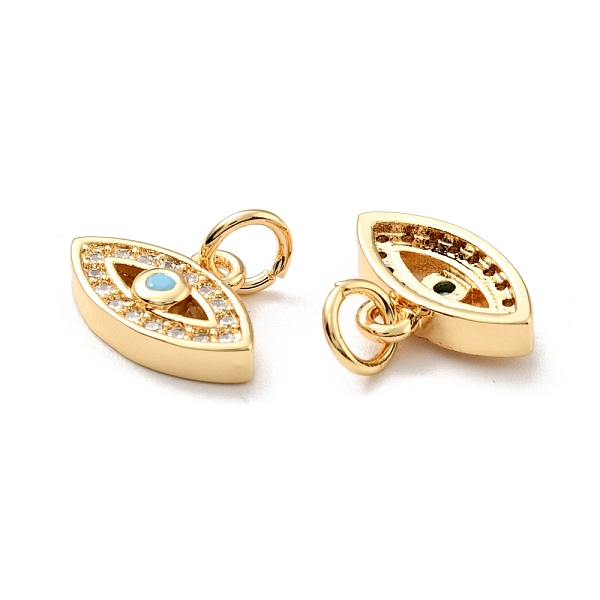 

PandaHall Eco-friendly Brass Micro Pave Cubic Zirconia Pendants, with Jump Ring, Cadmium Free & Lead Free, Eye, Real 18K Gold Plated..., Clear