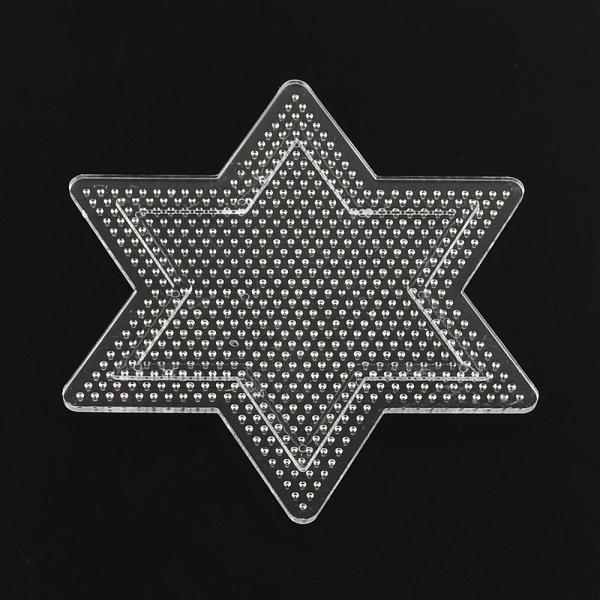 

PandaHall Star Pegboards for 3x2.5mm Mini Fuse Beads, Clear, 103x90x2.5mm Plastic Star Clear