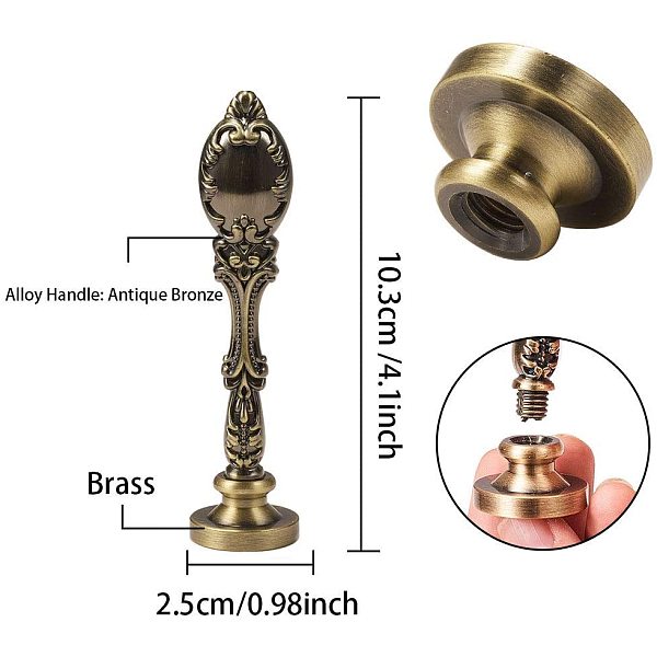 

PandaHall DIY Scrapbook, Brass Wax Seal Stamp and Alloy Handles, Cat Pattern, 103mm, Stamps: 2.5x1.45cm Alloy Cat Shape
