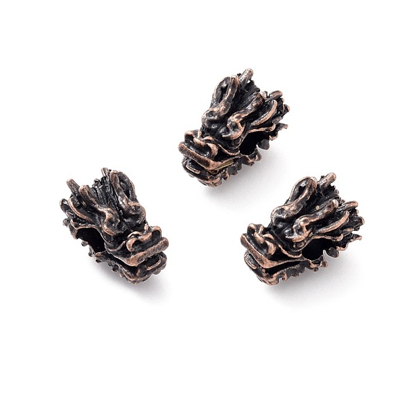 

PandaHall Tibetan Style Alloy Beads, Dragon Head, Red Copper, 12x7.5x8mm, Hole: 3mm Alloy Dragon