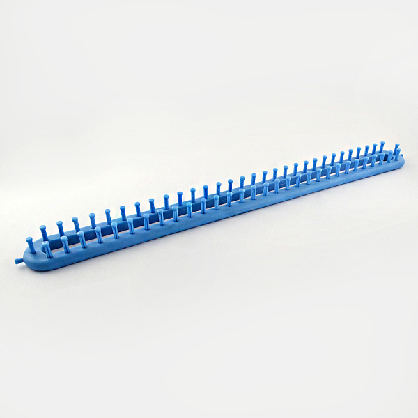 

PandaHall Plastic Spool Knitting Loom for Yarn Cord Knitter, Cornflower Blue, 57x5x3cm Plastic Blue