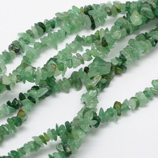 

PandaHall Chips Natural Green Aventurine Beads Strands, 3~8x3~12x3~5mm, Hole: 1mm, about 32 inch Green Aventurine Chip