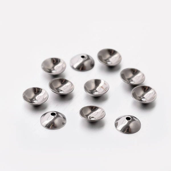 

PandaHall Original Color 201 Stainless Steel Bead Cones, Stainless Steel Color, 5x1.5mm, Hole: 0.6mm 201 Stainless Steel