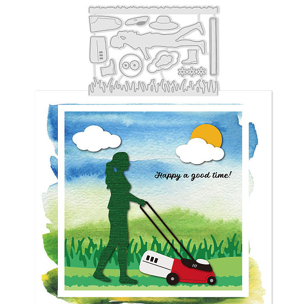 

PandaHall GLOBLELAND Grass Weeder Cutting Dies Metal Sun Clouds Woman Embossing Stencils Die Cuts for Paper Card Making Decoration DIY...