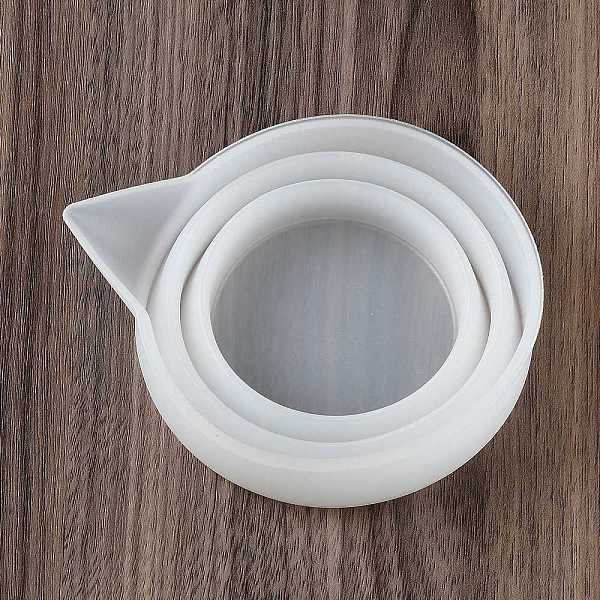 

PandaHall Silicone Mixing Cups, Folding Measuring Cup, White, 126x105x106mm, Capacity: 500ml(16.91fl. oz) Silicone White