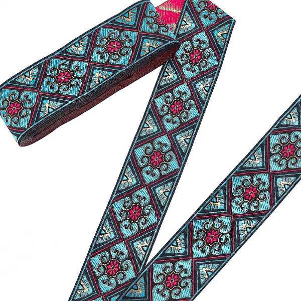 

PandaHall Polyester Grosgrain Ribbon, Single Face, Sky Blue, 2 inch(50mm) Polyester