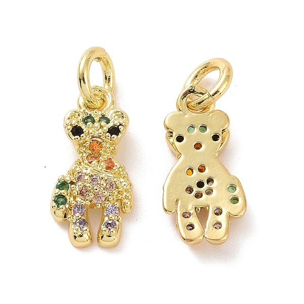 

PandaHall Brass Micro Pave Colorful Cubic Zirconia Charms, with Jump Ring, Bear, Real 18K Gold Plated, 13.5x6.5x2mm, Hole: 3.5mm Brass+Cubic...
