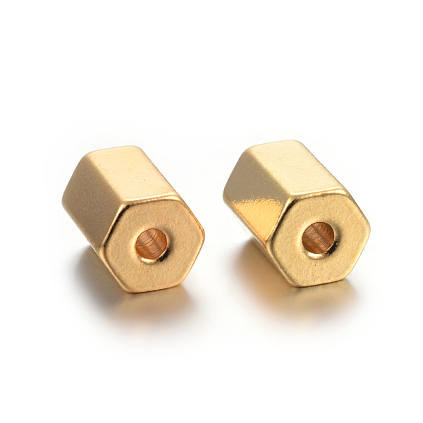 

PandaHall 201 Stainless Steel Beads, Hexagon, Golden, 8x5.5x5.5mm, Hole: 1.6mm 201 Stainless Steel Others