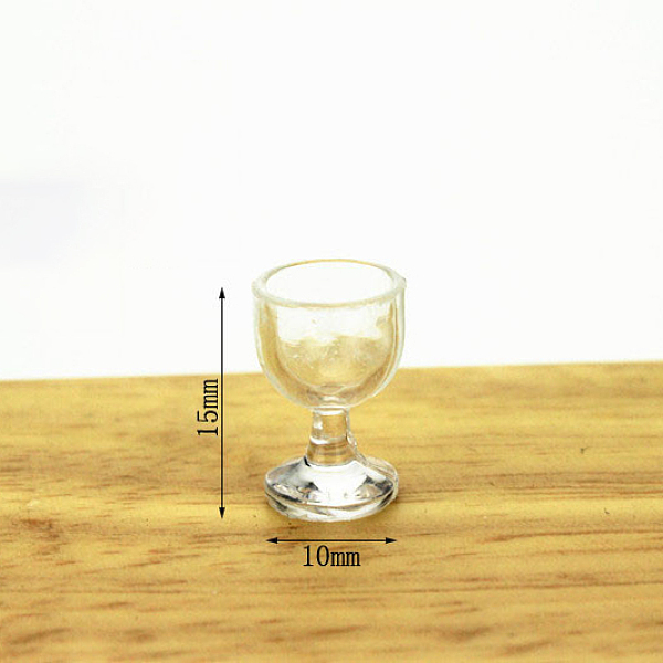 

PandaHall Mini Resin Goblet, for Dollhouse Accessories, Pretending Prop Decorations, Clear, 10x15mm Porcelain Tableware Clear