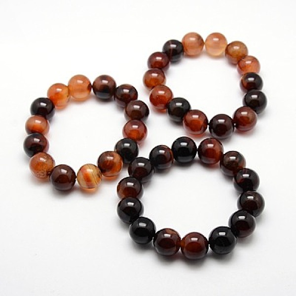 

PandaHall Natural Agate Stretchy Bracelets, 60x8mm Natural Agate
