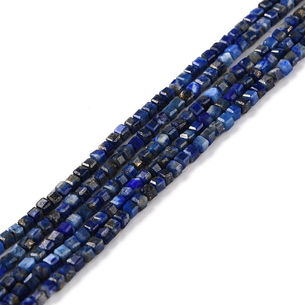 

PandaHall Natural Lapis Lazuli Beads Strands, Faceted, Cube, 2x2x2mm, Hole: 0.7mm, about 178pcs/strand, 15.39 inch(39.1cm) Lapis Lazuli Cube