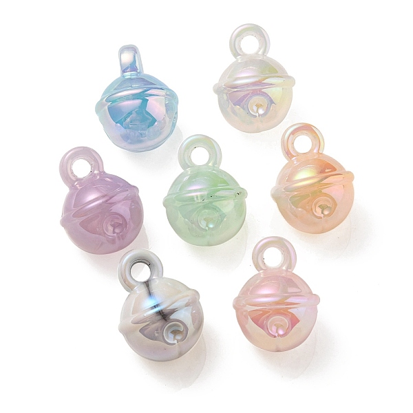 

PandaHall UV Plating Rainbow Iridescent Acrylic Pendants, Bell, Mixed Color, 20.5x15.5mm, Hole: 3.5mm Acrylic Bell Multicolor