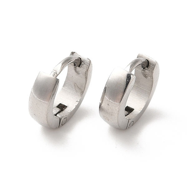 

PandaHall Polishing 304 Stainless Steel Hoop Earrings, Stainless Steel Color, 9x3mm 304 Stainless Steel Ring