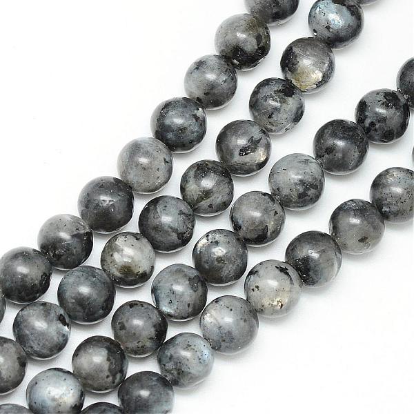 

PandaHall Natural Larvikite Beads Strands, Round, 8~9mm, Hole: 1mm, about 46pcs/strand, 15.3 inch Larvikite Round