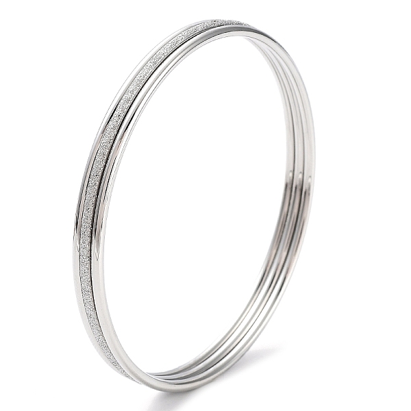 

PandaHall 3Pcs 304 Stainless Steel Plain Bangles Set, Stackable Bangles, Stainless Steel Color, Inner Diameter: 2-3/8 inch(6cm) 304...