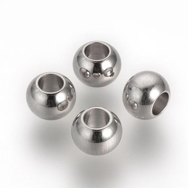 

PandaHall 201 Stainless Steel Spacer Beads, Rondelle, Stainless Steel Color, 6x4.5mm, Hole: 3mm 201 Stainless Steel Rondelle