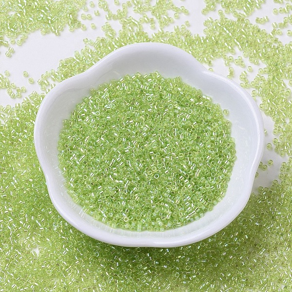 

PandaHall MIYUKI Delica Beads, Cylinder, Japanese Seed Beads, 11/0, (DB0174) Transparent Chartreuse AB, 1.3x1.6mm, Hole: 0.8mm, about..., Green