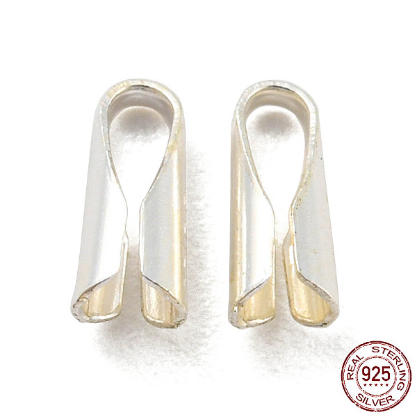 

PandaHall 925 Sterling Silver Cord End, Folding Crimp Ends, with S925 Stamp, Silver, 5.5x2.5x2mm, Hole: 1.2mm Sterling Silver