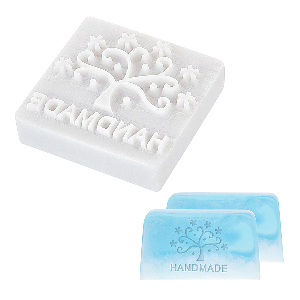 CRASPIRE Soap Mould Stamp Resin Paradise Tree Soap Chapter Handmade Stamping Mould Imprint Stamp for DIY Handmade Soap Supplies Craft Art...