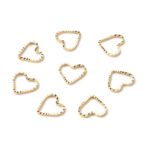

PandaHall Brass Linking Rings, Long-Lasting Plated, Cadmium Free & Lead Free, Heart, Real 24K Gold Plated, 8.5~9x9x1mm, Inner Diameter...
