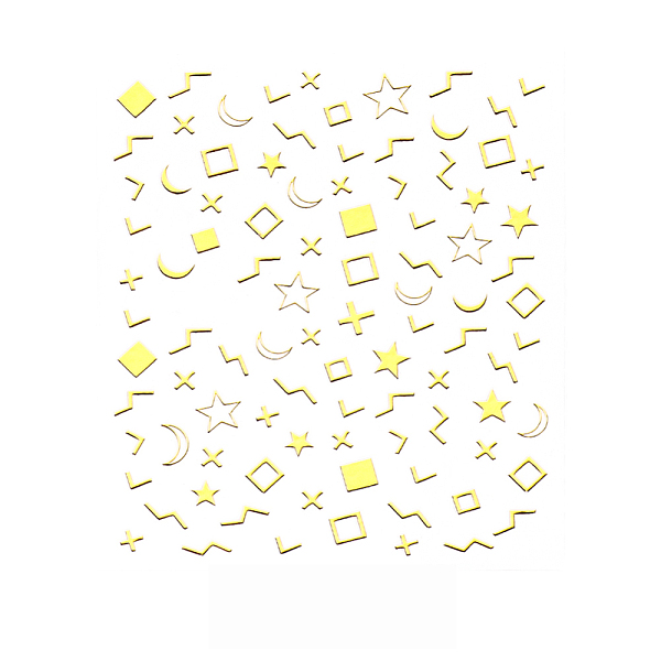 

PandaHall 3D Gold Stamping Nail Decals Stickers, Metal Moon Star Heart Geometry Self-adhesive 3D Nail Art Supplies, for Woman Girls DIY Nail...