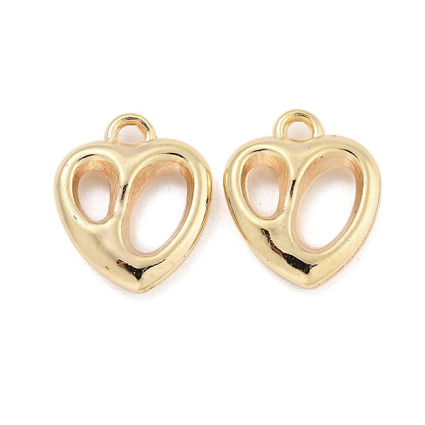 

PandaHall CCB Plastic Pendants, Heart Charms, Golden, 17x14.5x3.5mm, Hole: 1.8mm Plastic Heart