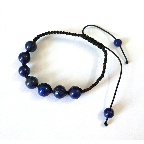 

PandaHall Adjustable Nylon Cord Braided Bead Bracelets, with Natural Lapis Lazuli(Dyed), 1-7/8 inch~2 inch(48~50mm) Lapis Lazuli