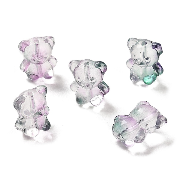 

PandaHall Transparent Glass Beads, Bear, Medium Orchid, 14x12x9mm, Hole: 1.2mm Glass Bear
