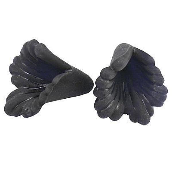 

PandaHall Acrylic Beads, Frosted, Flower, Dyed Black, about 12mm wide, 12mm long, 1.8mm thick, hole: 1.5mm Acrylic Flower Black