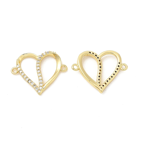 

PandaHall Brass Micro Pave Clear Cubic Zirconia Connector Charms, Heart Links, Real 18K Gold Plated, 17.5x22x3mm, Hole: 1.4mm Brass+Cubic...