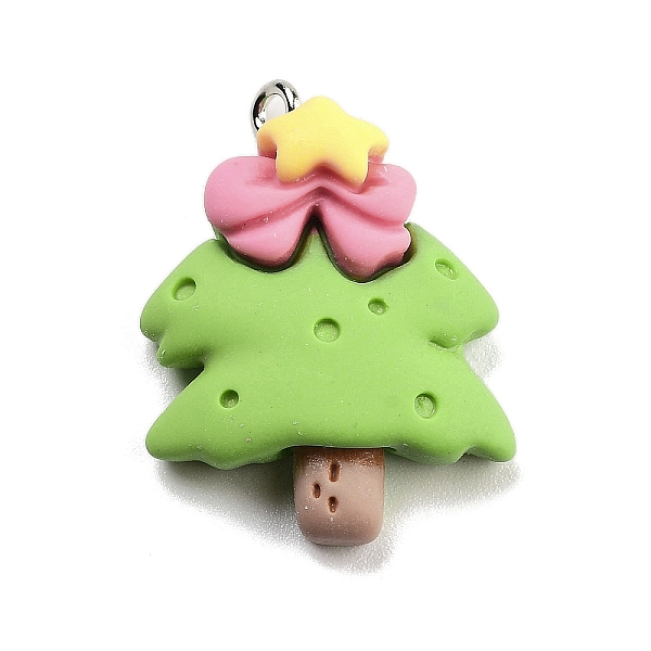 

PandaHall Christmas Theme Opaque Resin Pendants, with Platinum Tone Iron Loops, Christmas Tree, 28.5x21x8mm, Hole: 2mm Iron+Resin Christmas...