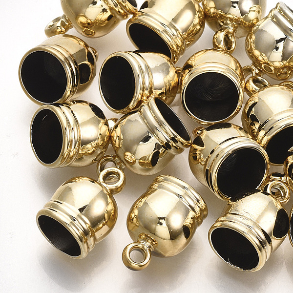 

PandaHall UV Plating ABS Plastic Cord Ends, End Caps, Golden, 17.5x12.5mm, Hole: 2mm, Inner Diameter: 10mm Plastic