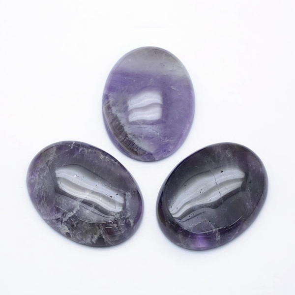 

PandaHall Natural Amethyst Cabochons, Oval, 40x30x7.5~8mm Amethyst Oval