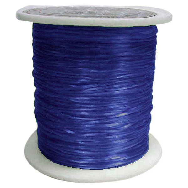 PandaHall Flat Elastic Crystal String, Elastic Beading Thread, for Stretch Bracelet Making, Dyed, Blue, 0.8mm, about 65.61 yards(60m)/roll...