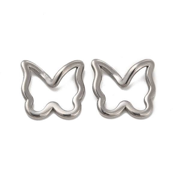 

PandaHall 304 Stainless Steel Linking Rings, Twisted Butterfly, Stainless Steel Color, 15x15.5x3.5mm, Inner Diameter: 10x11.5mm 304...