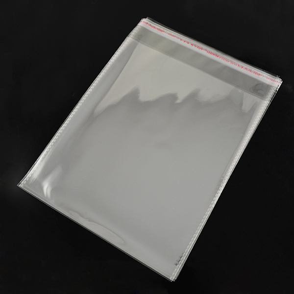 

PandaHall OPP Cellophane Bags, Rectangle, Clear, 24x18cm, Unilateral Thickness: 0.035mm, Inner Measure: 20.5x18cm OPP Cellophane Clear
