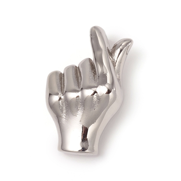 

PandaHall 304 Stainless Steel ASL Pendants, Gesture for Finger Heart, Stainless Steel Color, 33.5x22x13mm, Hole: 6x6mm 304 Stainless Steel...