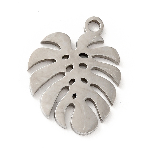 

PandaHall 201 Stainless Steel Pendants, Tropical Leaf Charms, Monstera Leaf, Stainless Steel Color, 16x12x1mm, Hole: 1.4mm 201 Stainless...