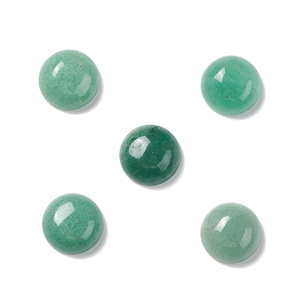 

PandaHall Natural Green Aventurine Cabochons, Half Round, 12x5~6mm Green Aventurine Half Round
