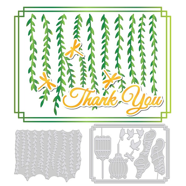 

PandaHall Spring Theme Custom Carbon Steel Hot Foil Plate Metal Dies, for DIY Scrapbooking Embossing, Photo Album Craft Making Template...