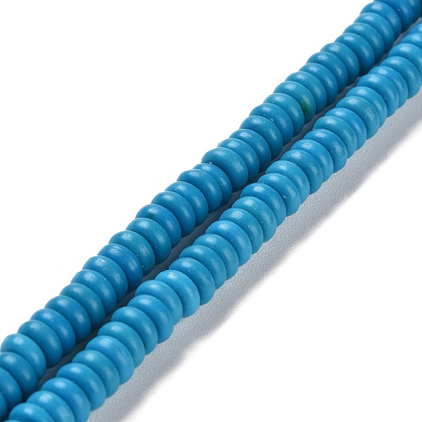 

PandaHall Synthetic Howlite Beads Strands, Dyed, Flat Round/Disc, 6.5x2.5mm, Hole: 1.5mm, about 148pcs/strand, 16.14 inch(41cm) Howlite Disc